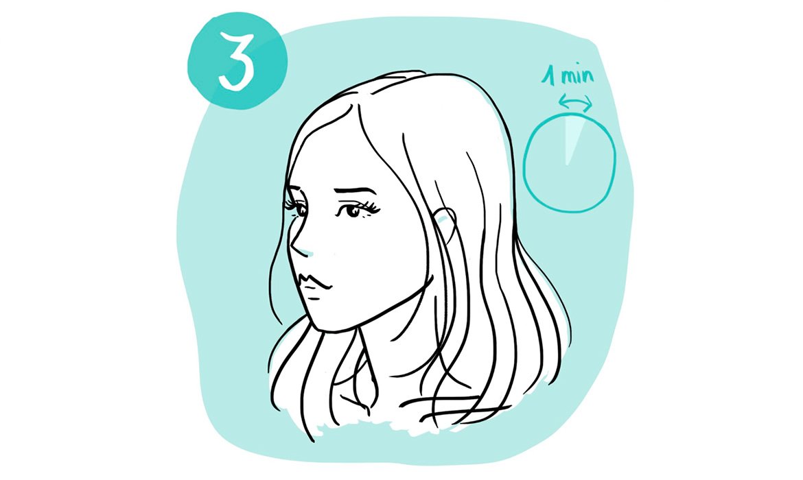 Espera un minuto hasta que el spray retoca raíces Magic Retouch de L’Oréal Paris se haya secado por completo.